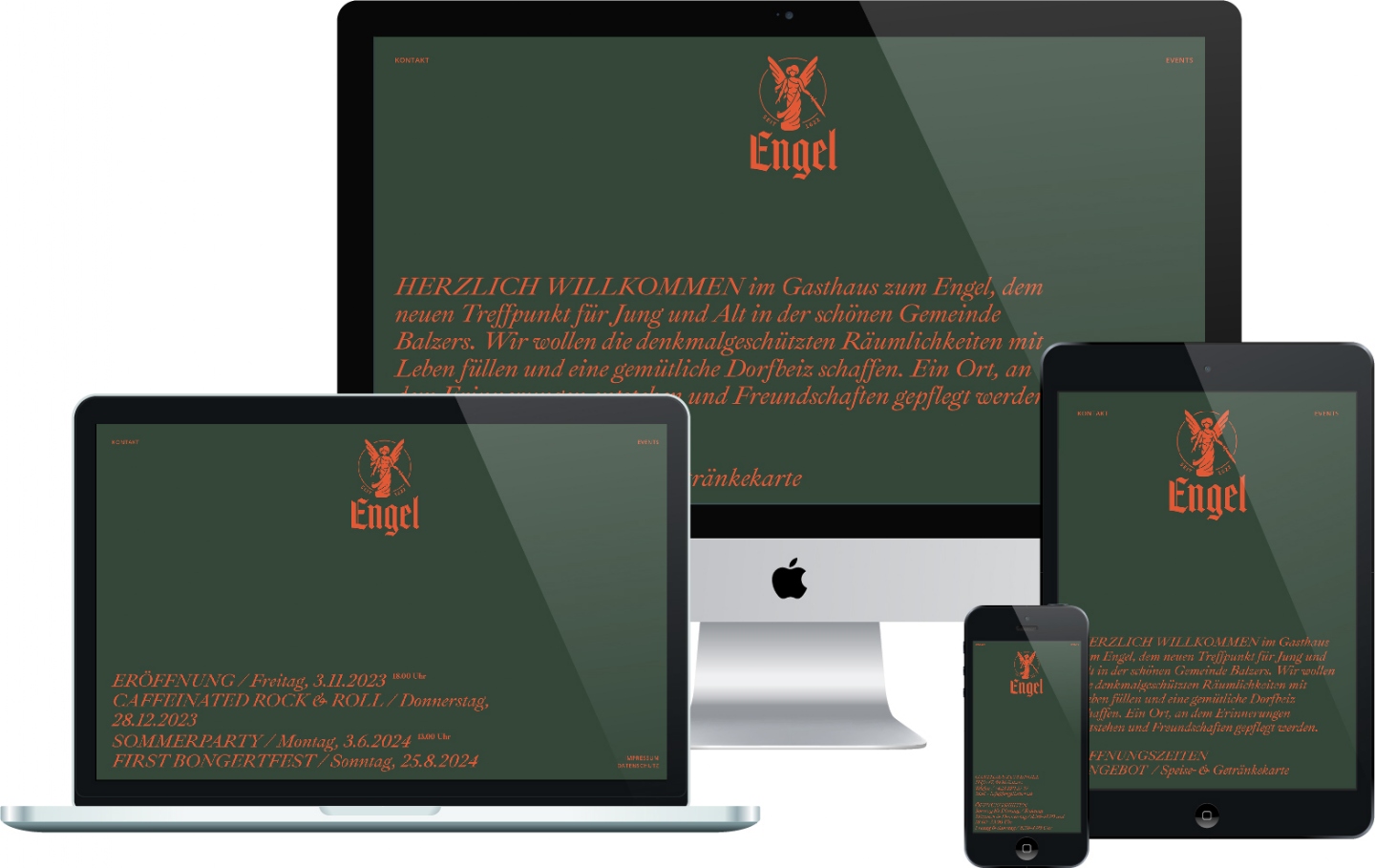 Gasthaus zum Engel - Responsive Website, CMS